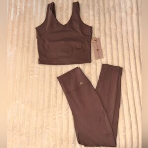 NWT: Harmony Balance Plum/Purple Women's Two-Piece Leggings and Top